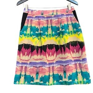Sandro size 6 EUC Vibrant Patterned Mini Skirt